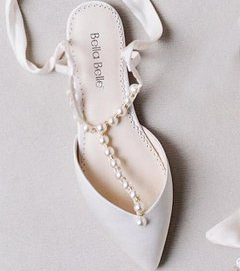 Zapatos de novias con perlas